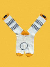 Load image into Gallery viewer, Two Striped Logo Sock - Gold
